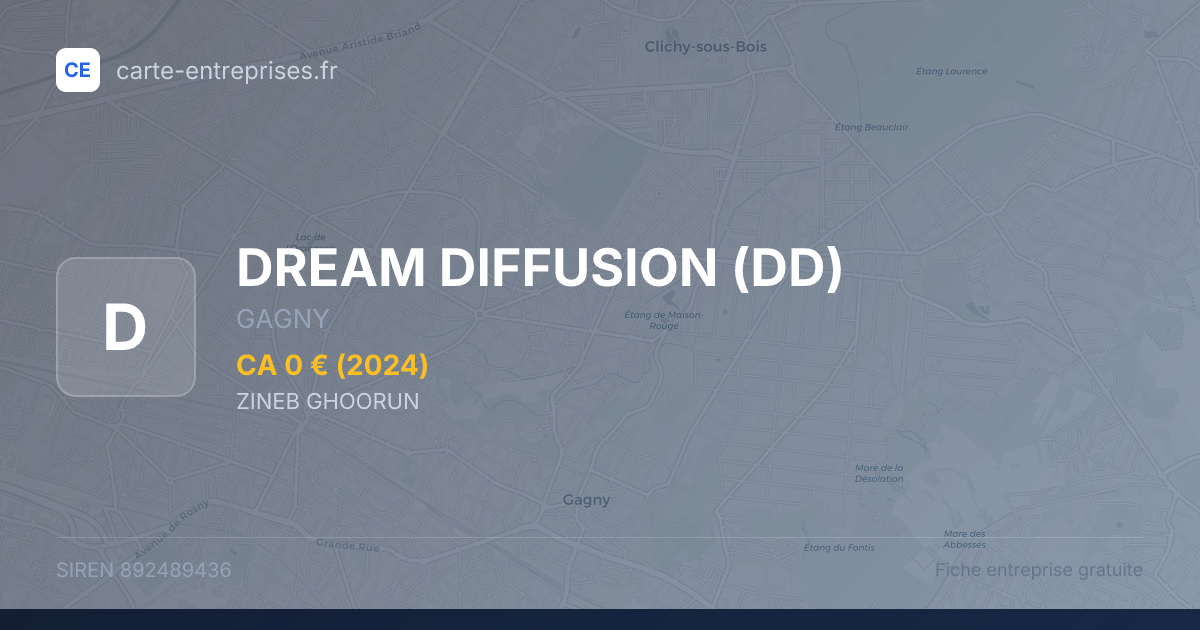 DREAM DIFFUSION (DD) — 892489436 — fiche entreprise