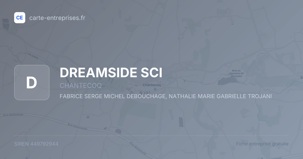 DREAMSIDE SCI — 449792944 — fiche entreprise