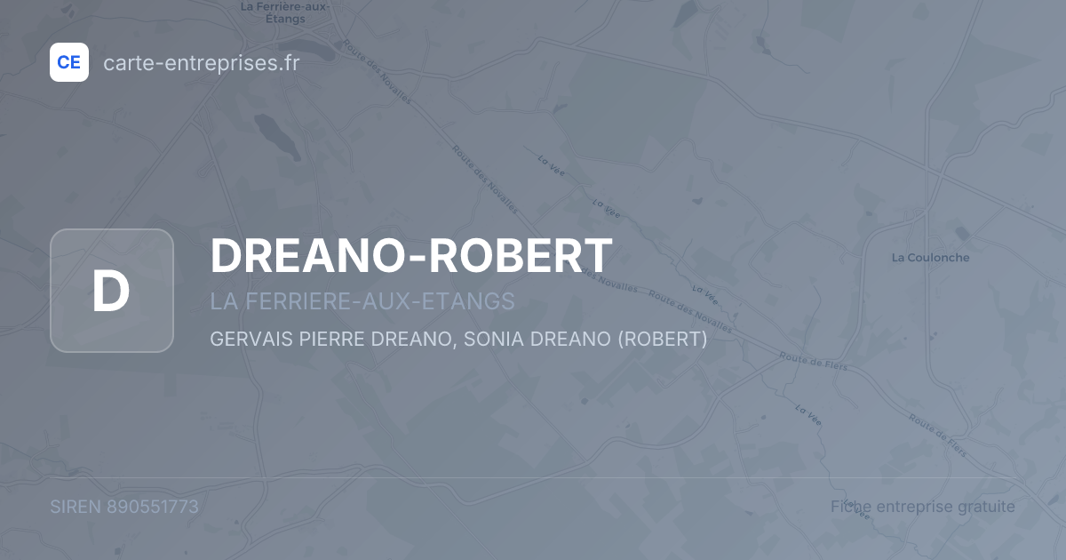 DREANO-ROBERT — 890551773 — fiche entreprise