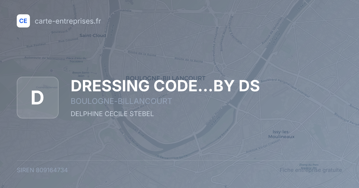 DRESSING CODE...BY DS — 809164734 — fiche entreprise