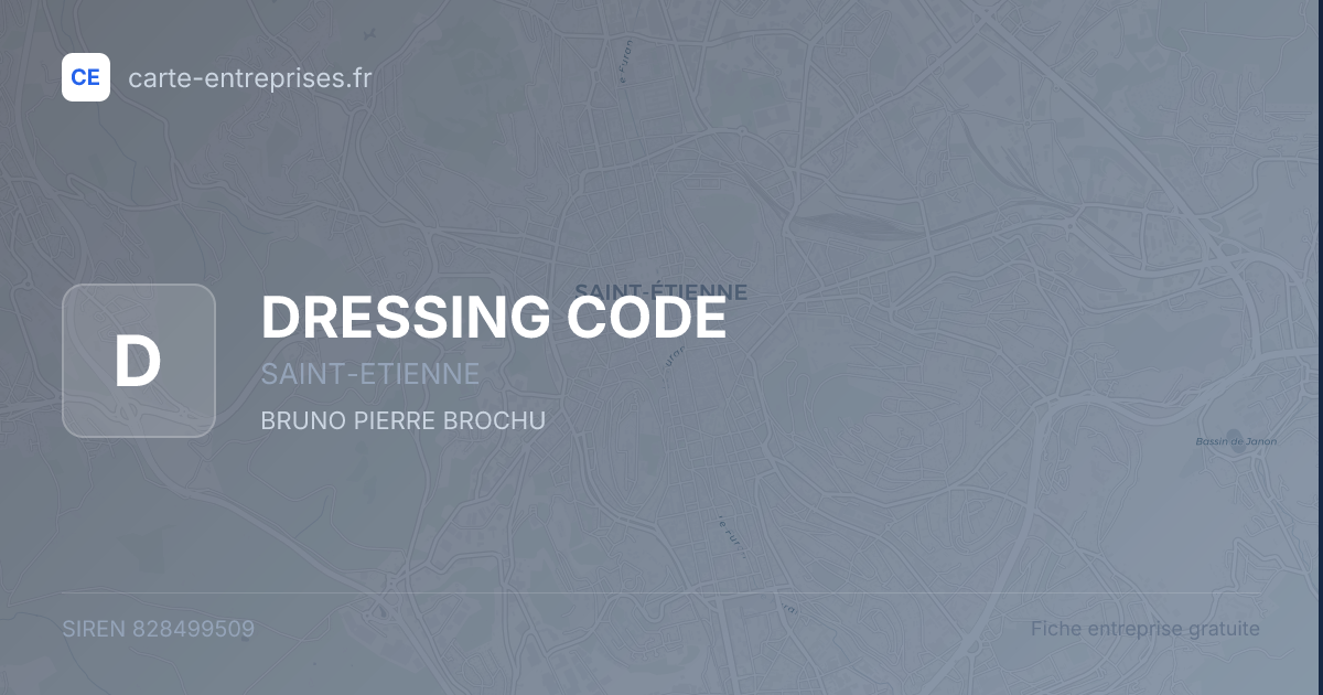 DRESSING CODE — 828499509 — fiche entreprise
