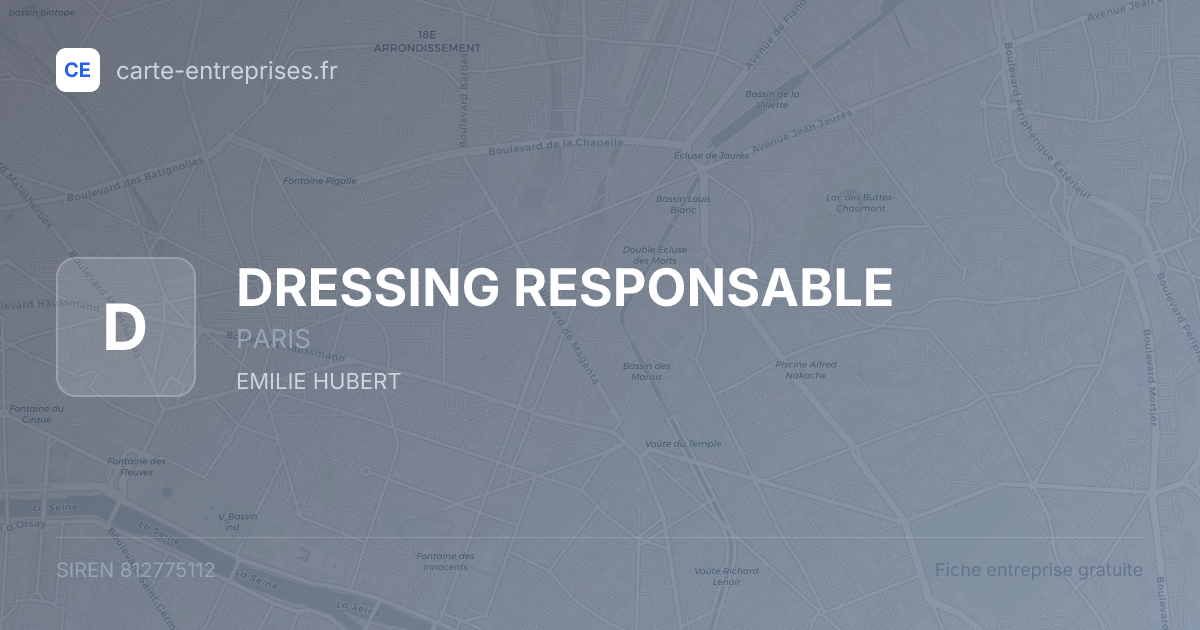 DRESSING RESPONSABLE — 812775112 — fiche entreprise