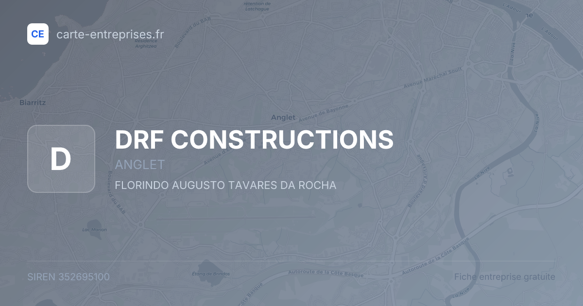 DRF CONSTRUCTIONS — 352695100 — fiche entreprise