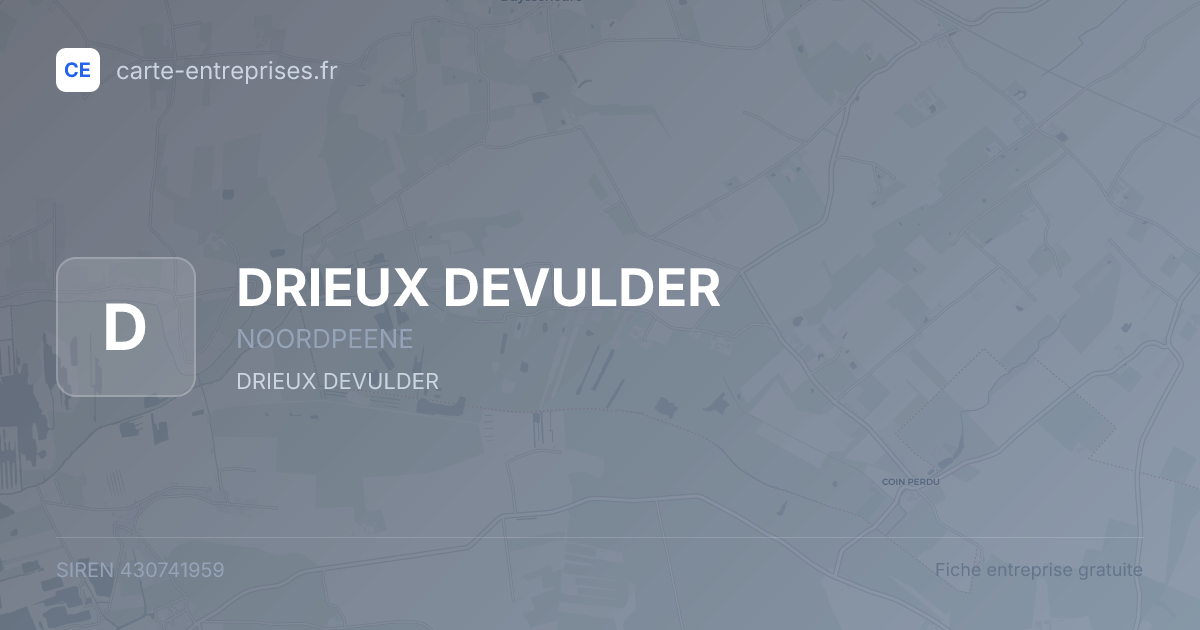DRIEUX DEVULDER — 430741959 — fiche entreprise