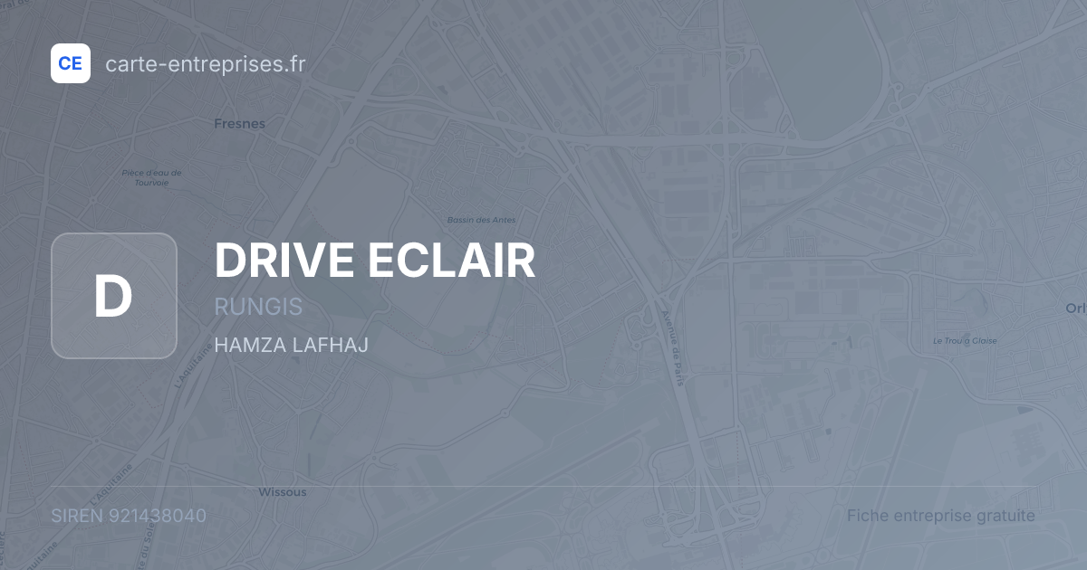 DRIVE ECLAIR — 921438040 — fiche entreprise