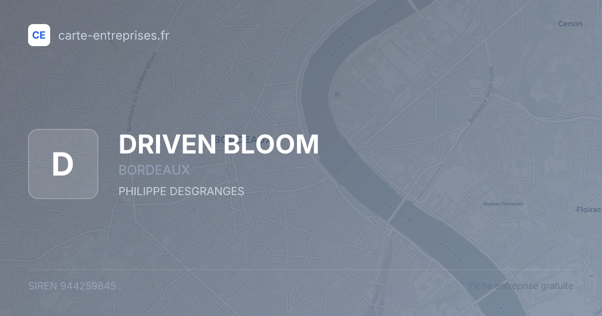 DRIVEN BLOOM — 944259845 — fiche entreprise