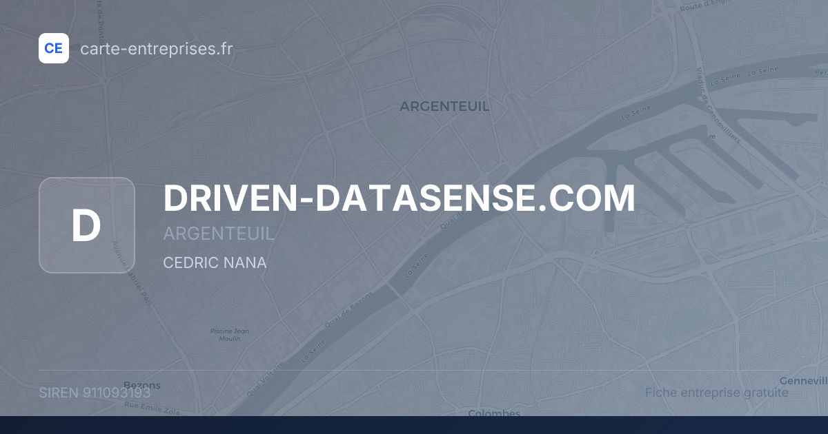 DRIVEN-DATASENSE.COM — 911093193 — fiche entreprise