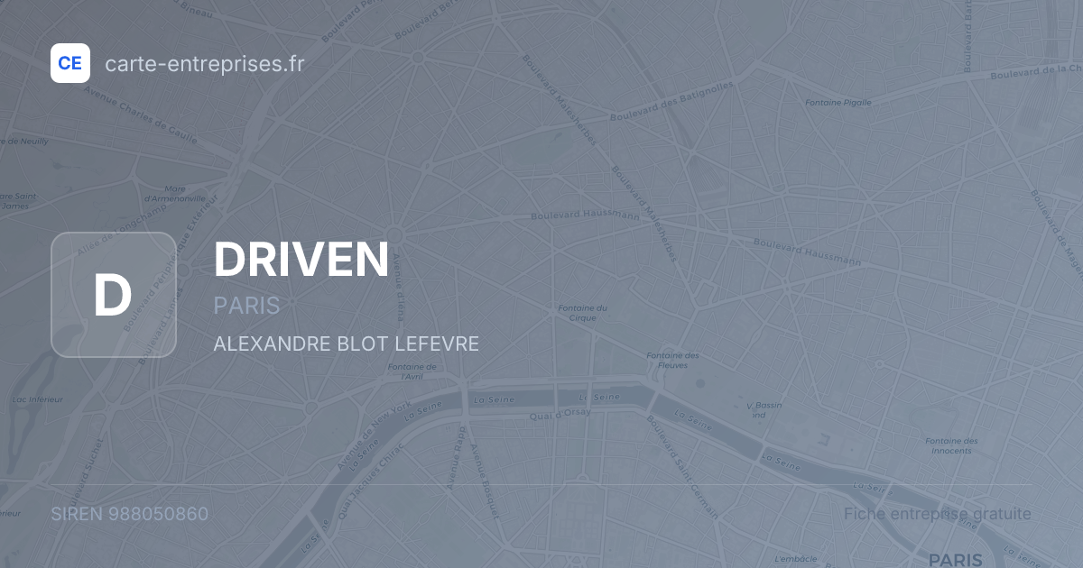 DRIVEN — 988050860 — fiche entreprise