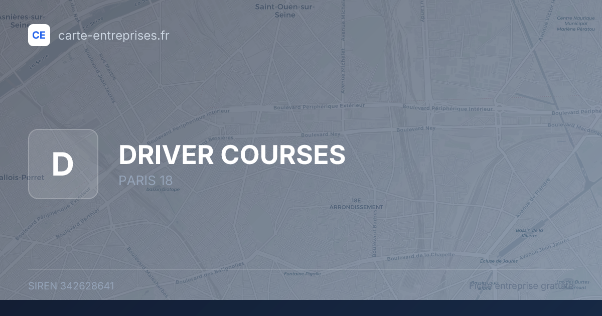 DRIVER COURSES — 342628641 — fiche entreprise