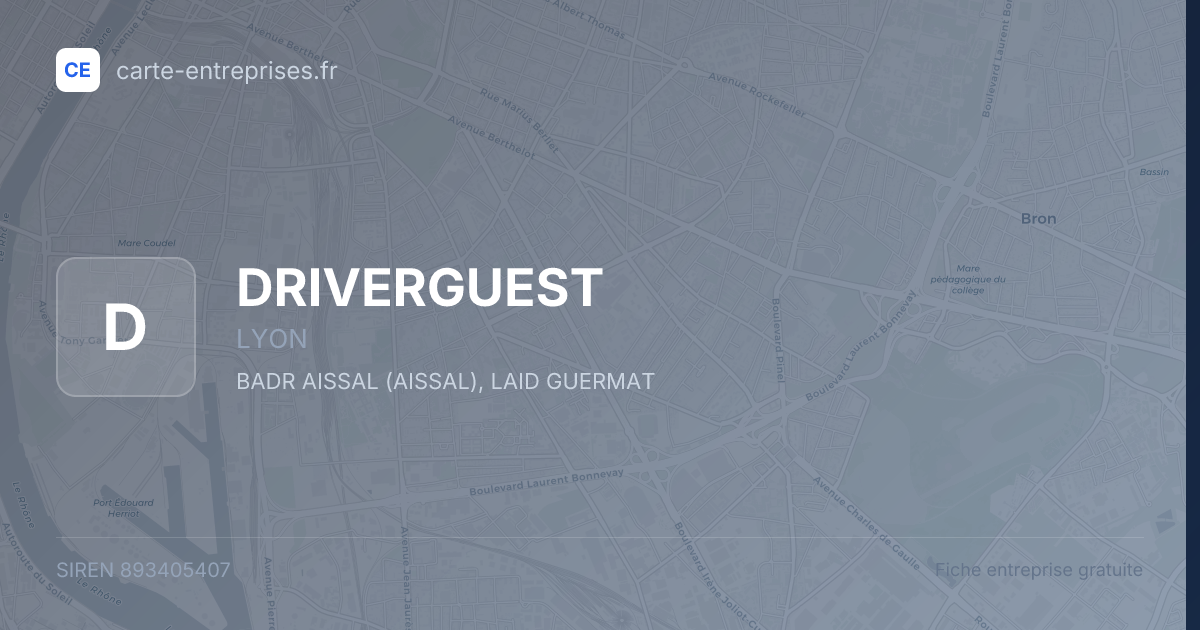 DRIVERGUEST — 893405407 — fiche entreprise