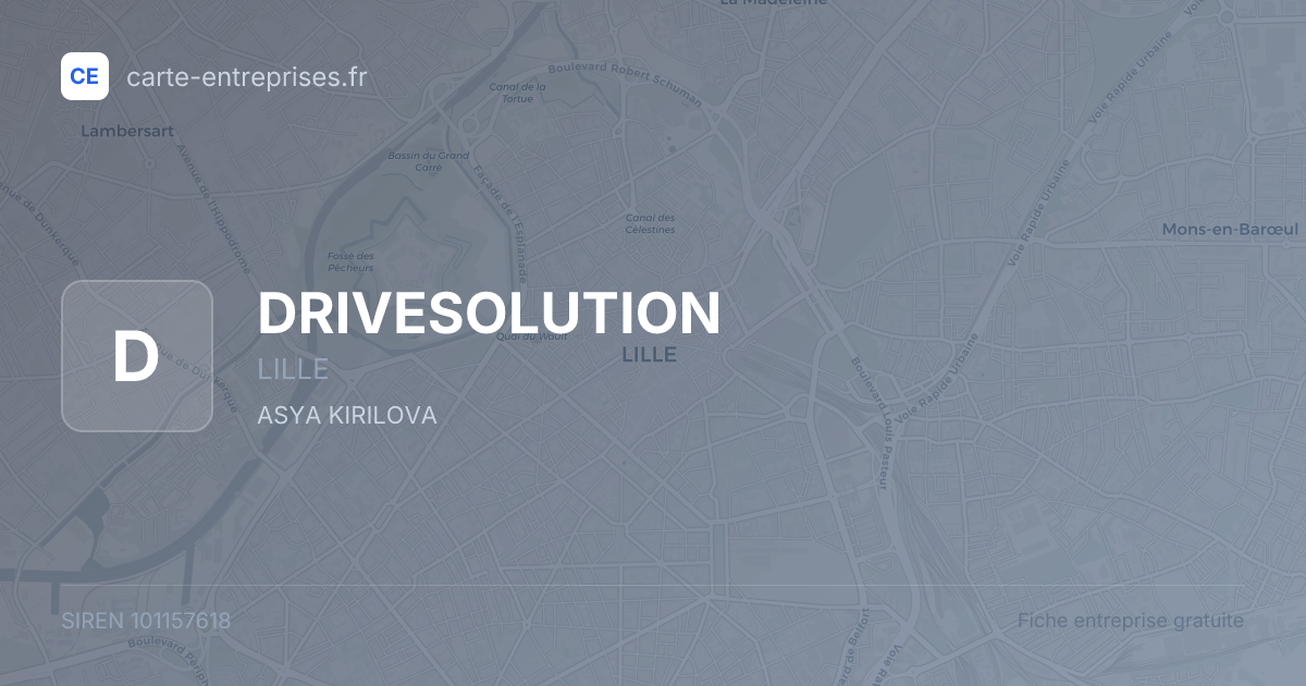 DRIVESOLUTION — 101157618 — fiche entreprise