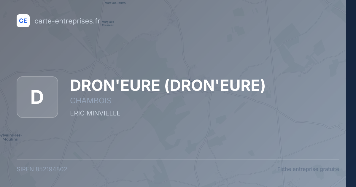 DRON'EURE — 852194802 — fiche entreprise