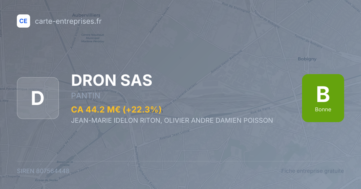 DRON SAS — 807564448 — fiche entreprise