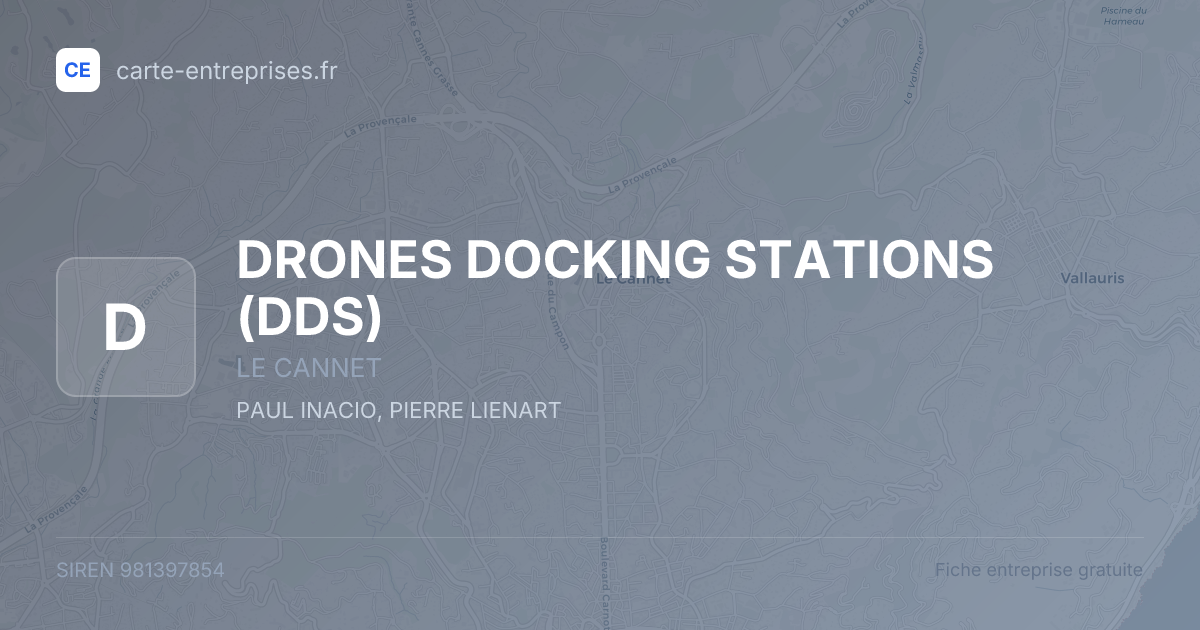 DRONES DOCKING STATIONS (DDS) — 981397854 — fiche entreprise
