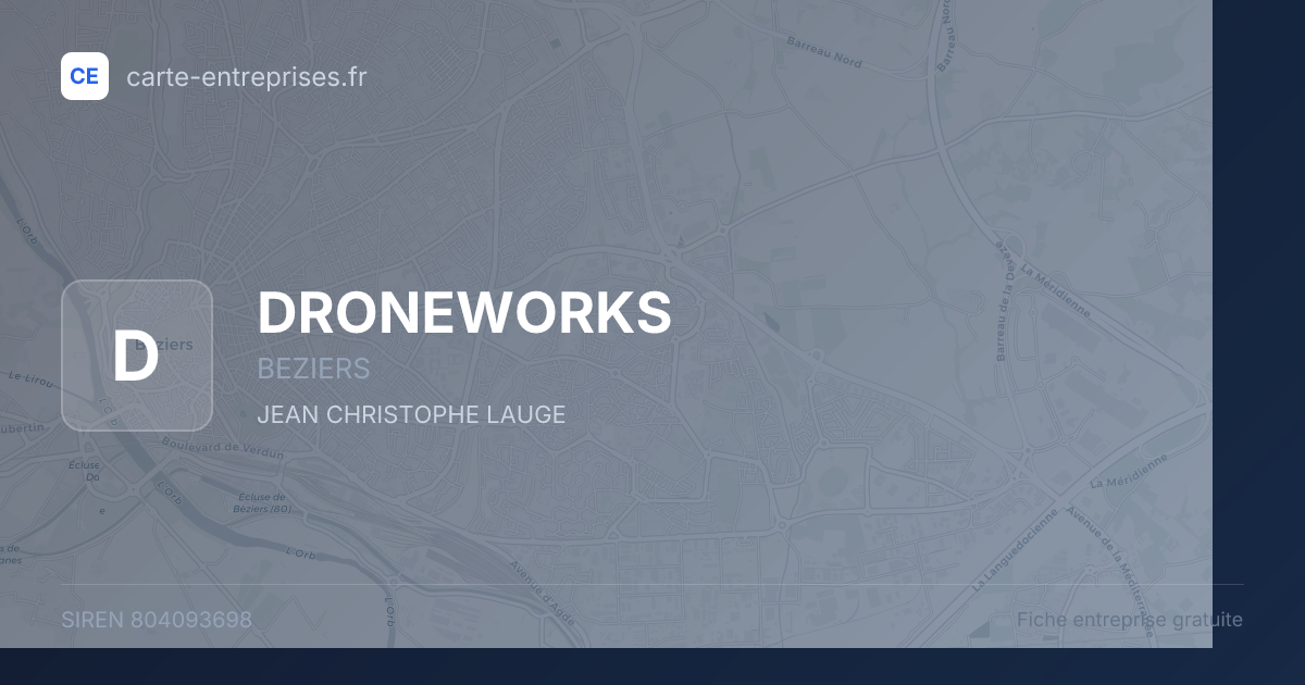 DRONEWORKS — 804093698 — fiche entreprise