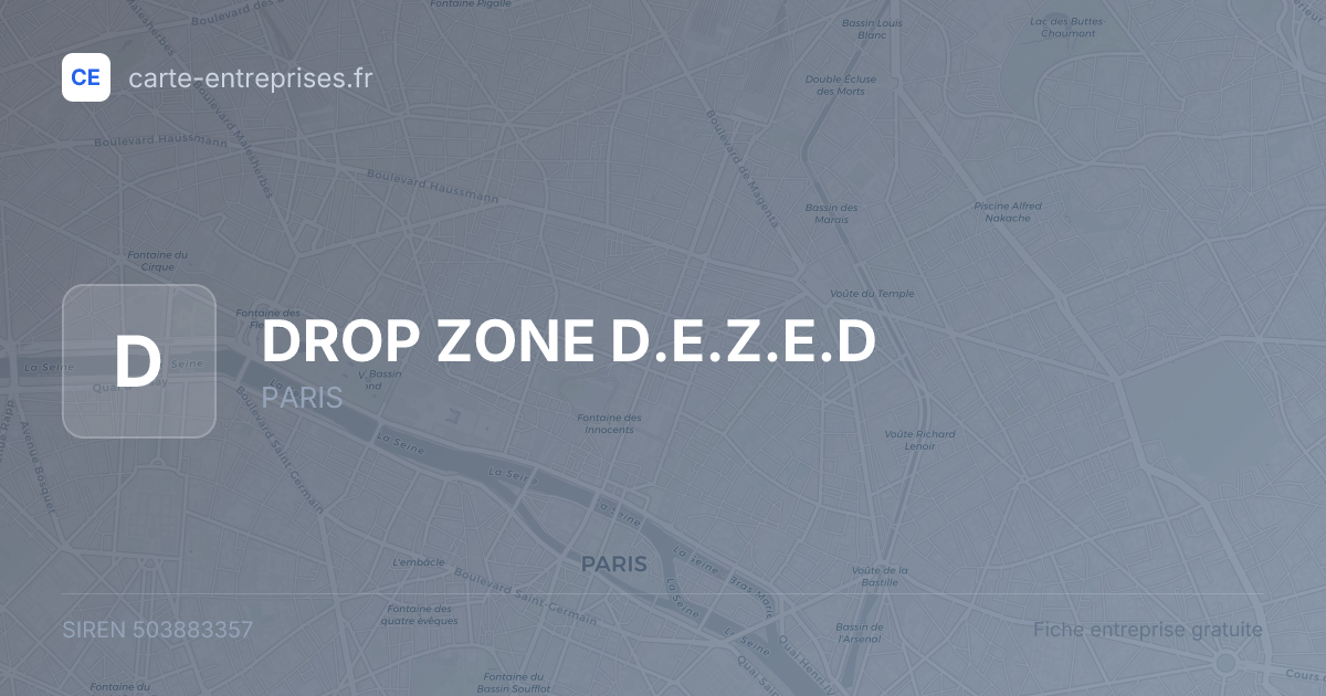 DROP ZONE D.E.Z.E.D — 503883357 — fiche entreprise