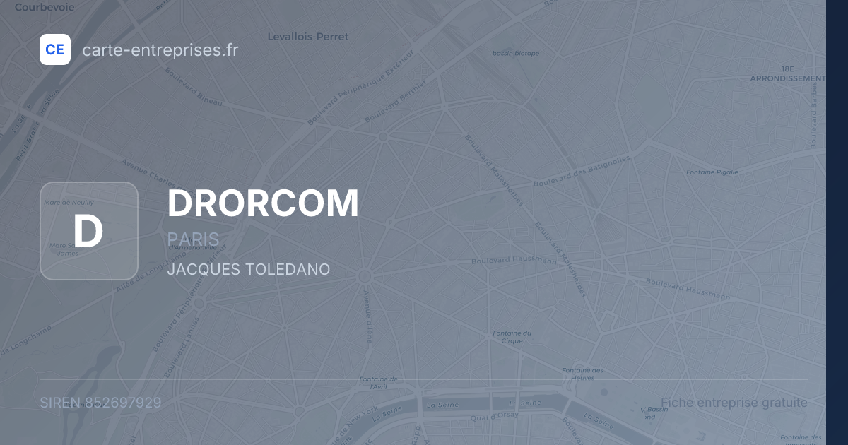 DRORCOM — 852697929 — fiche entreprise
