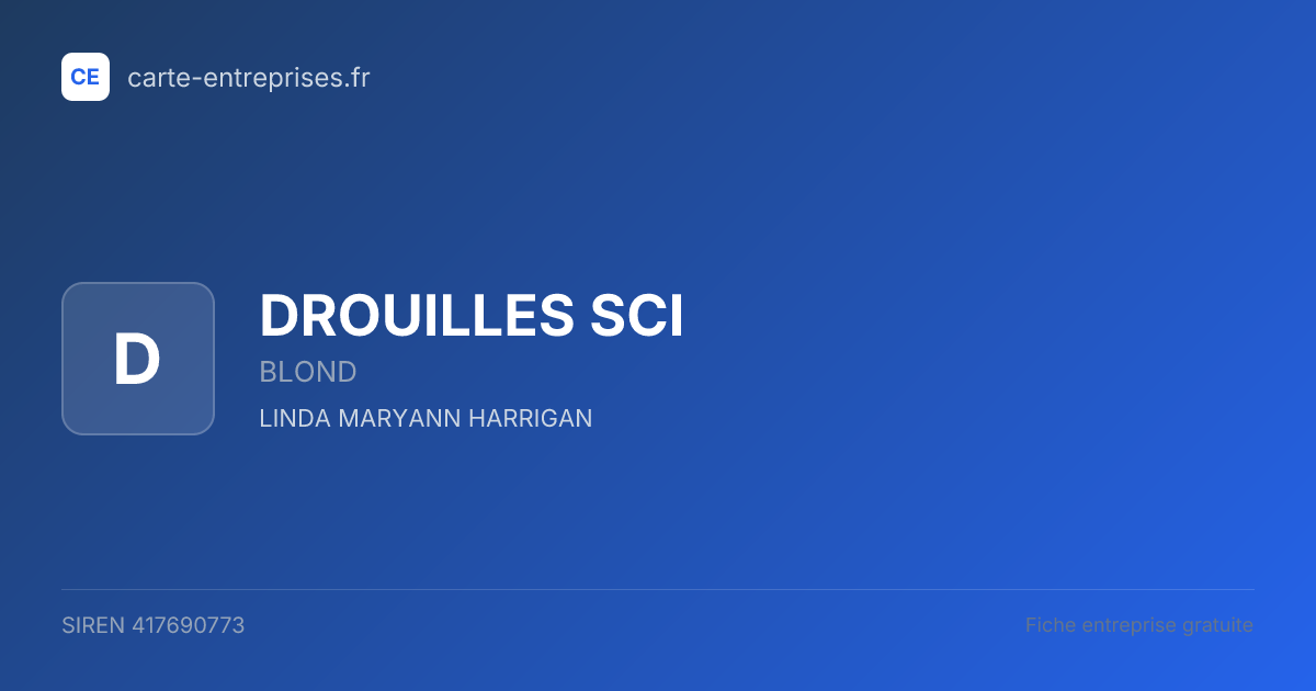 DROUILLES SCI — 417690773 — fiche entreprise