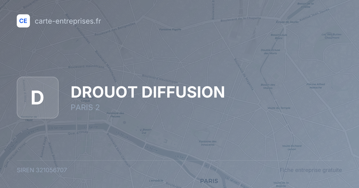 DROUOT DIFFUSION — 321056707 — fiche entreprise
