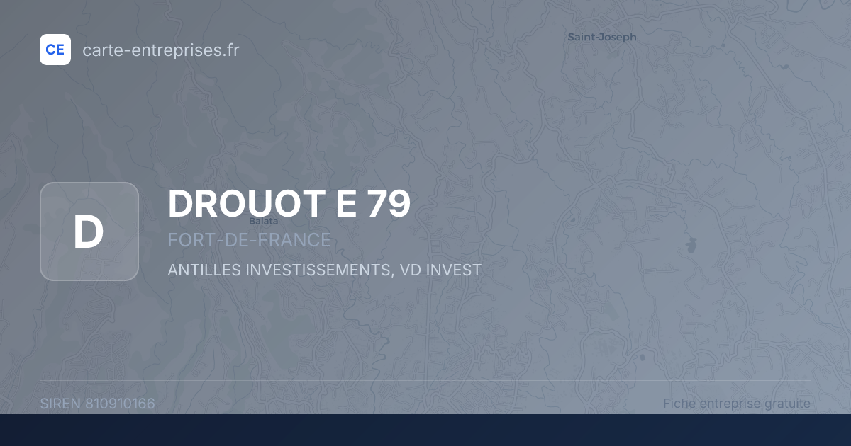 DROUOT E 79 — 810910166 — fiche entreprise