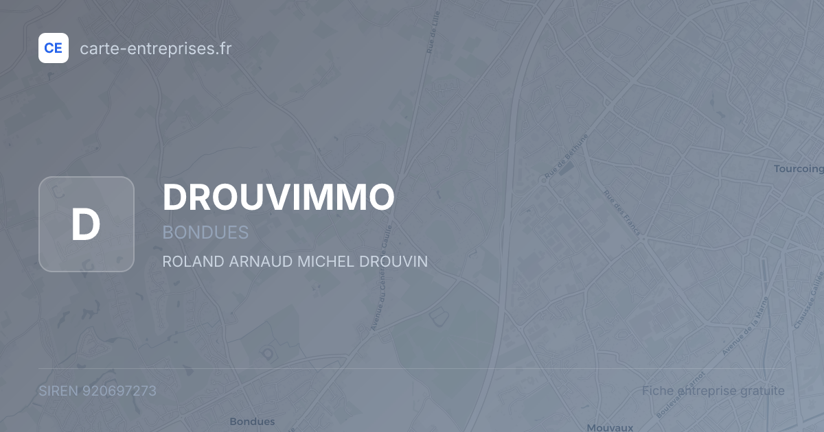 DROUVIMMO — 920697273 — fiche entreprise