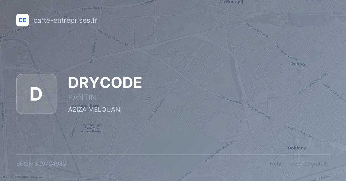 DRYCODE — 899724942 — fiche entreprise