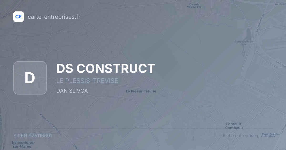 DS CONSTRUCT — 925116691 — fiche entreprise
