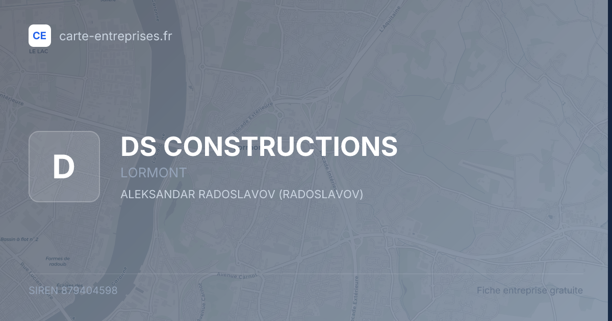 DS CONSTRUCTIONS — 879404598 — fiche entreprise