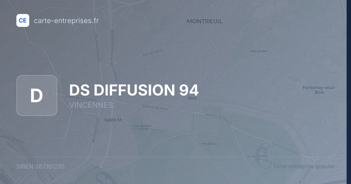 DS DIFFUSION 94 — 382161255 — fiche entreprise