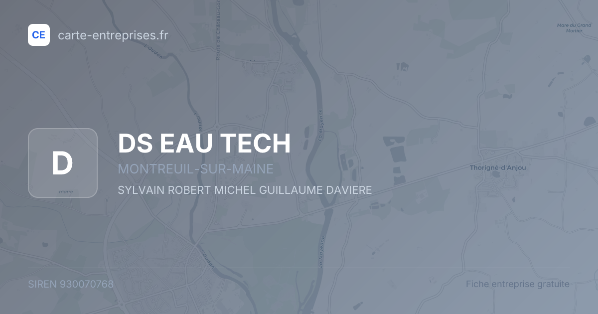 DS EAU TECH — 930070768 — fiche entreprise