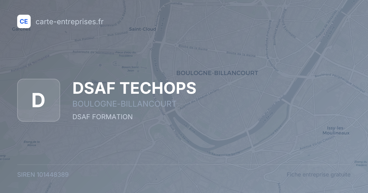 DSAF TECHOPS — 101448389 — fiche entreprise