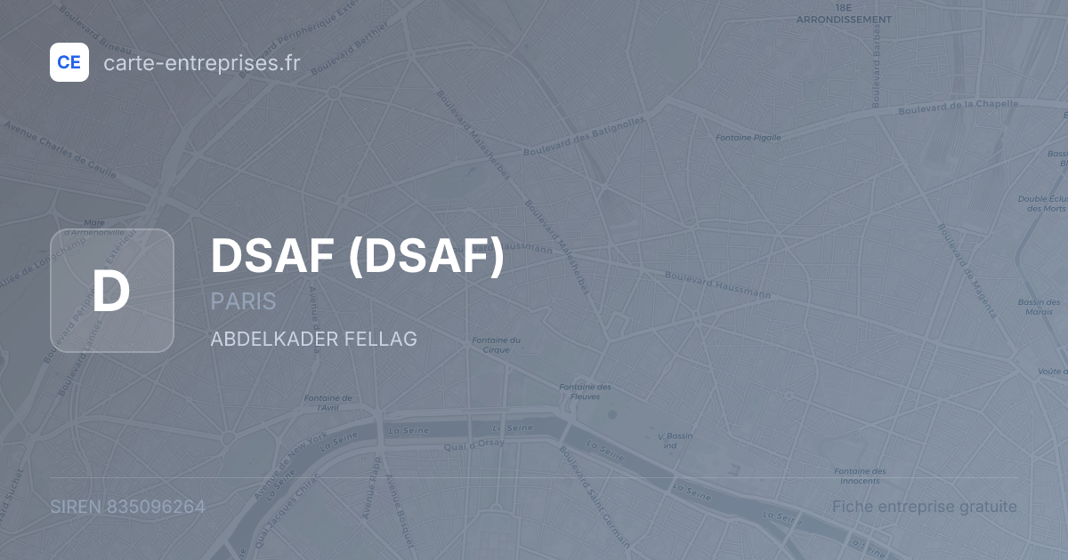 DSAF — 835096264 — fiche entreprise