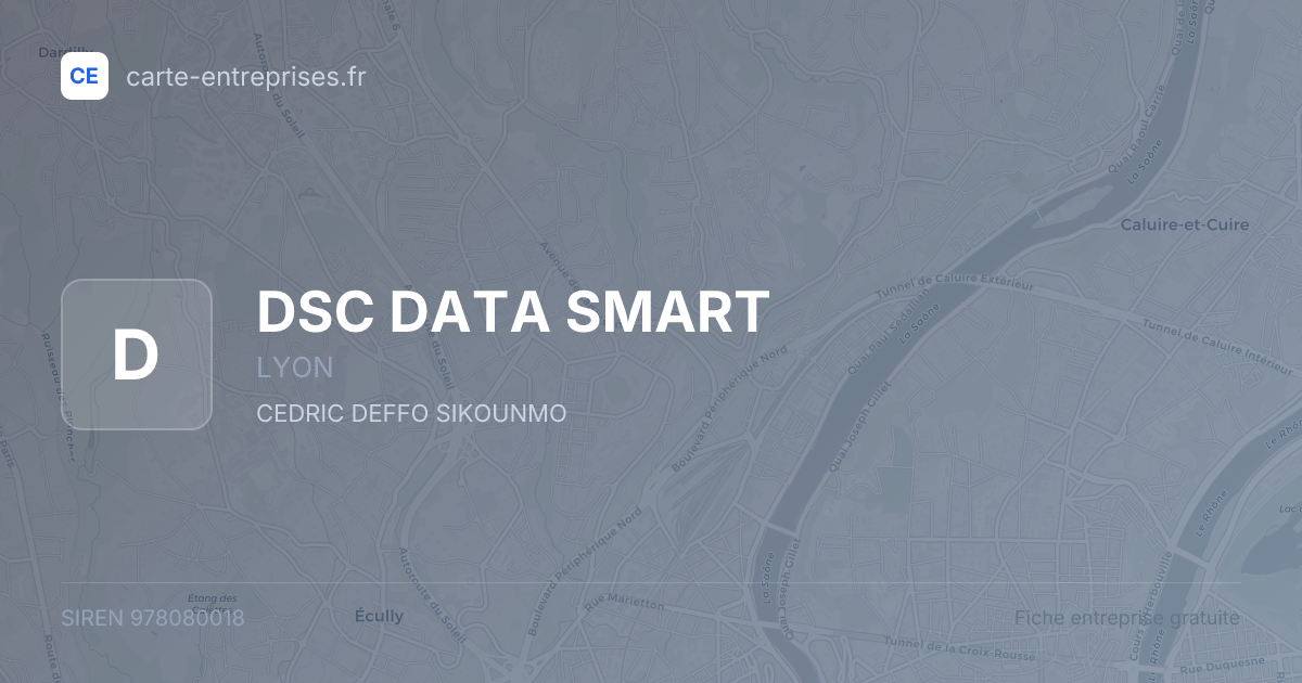 DSC DATA SMART — 978080018 — fiche entreprise