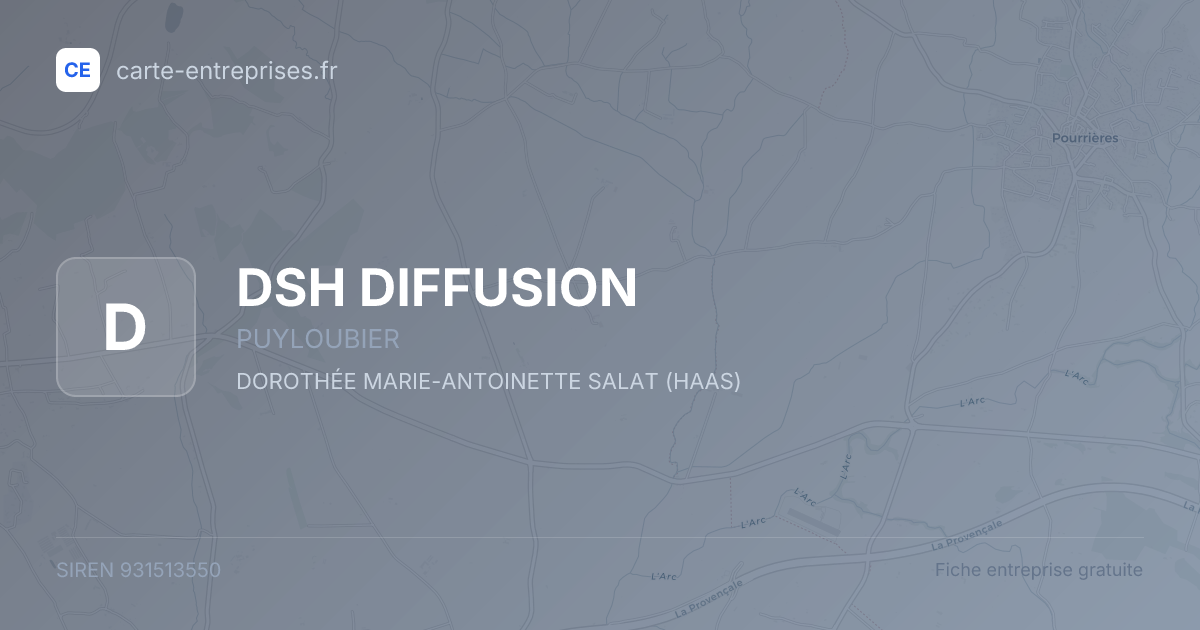 DSH DIFFUSION — 931513550 — fiche entreprise