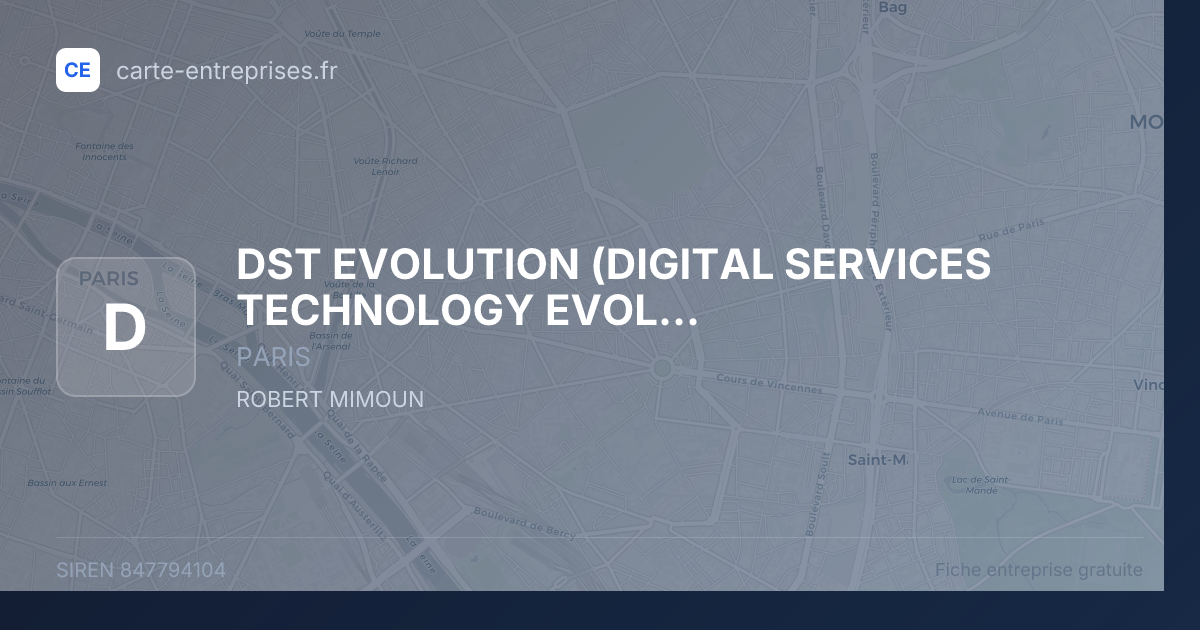 DST EVOLUTION (DIGITAL SERVICES TECHNOLOGY EVOLUTION) — 847794104 — fiche entreprise
