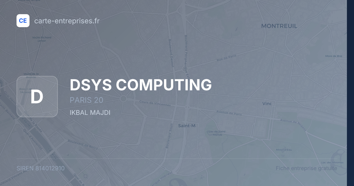 DSYS COMPUTING — 814012910 — fiche entreprise