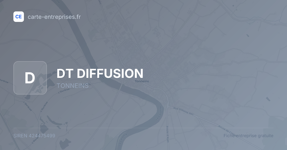 DT DIFFUSION — 424475499 — fiche entreprise
