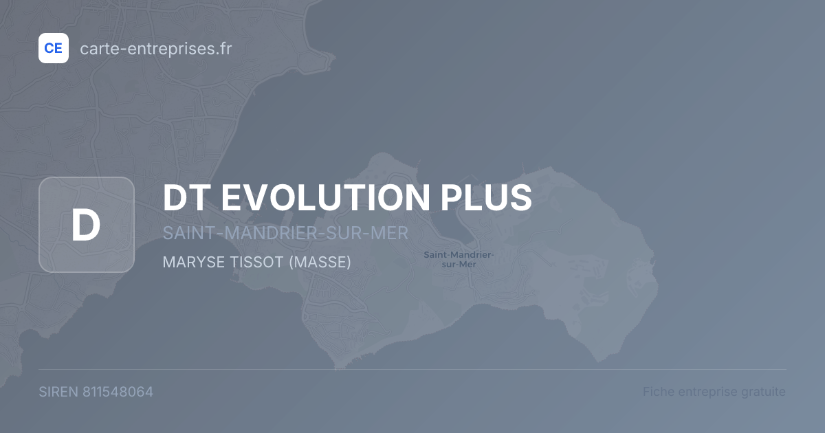 DT EVOLUTION PLUS — 811548064 — fiche entreprise
