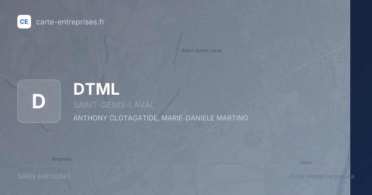 DTML — 848130845 — fiche entreprise