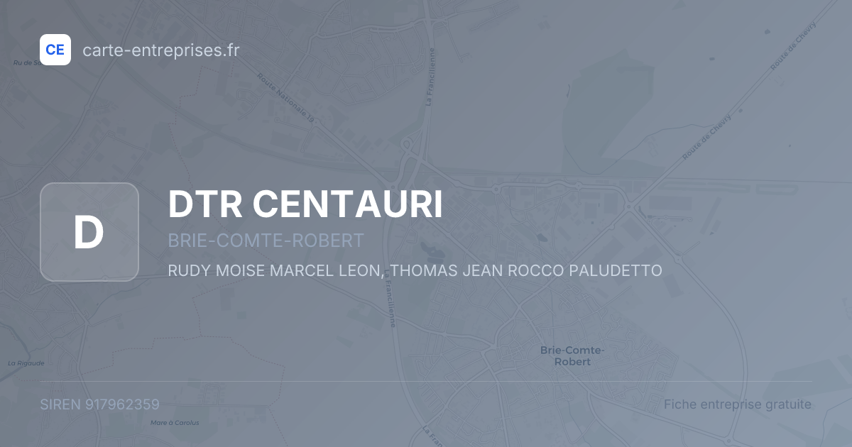 DTR CENTAURI — 917962359 — fiche entreprise