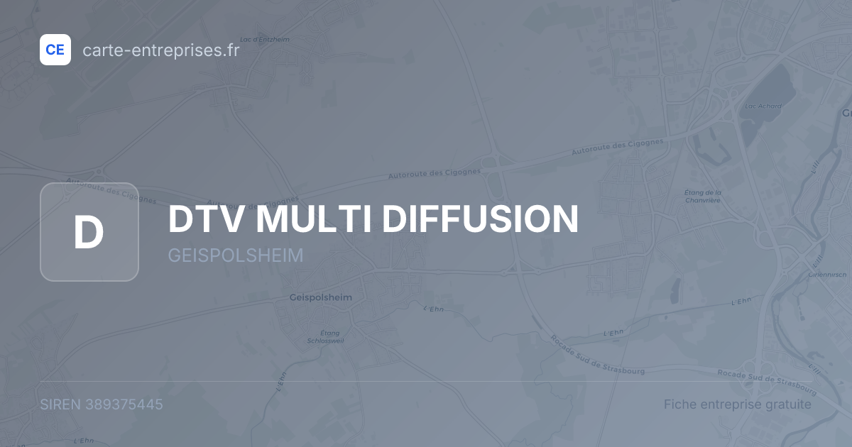 DTV MULTI DIFFUSION — 389375445 — fiche entreprise