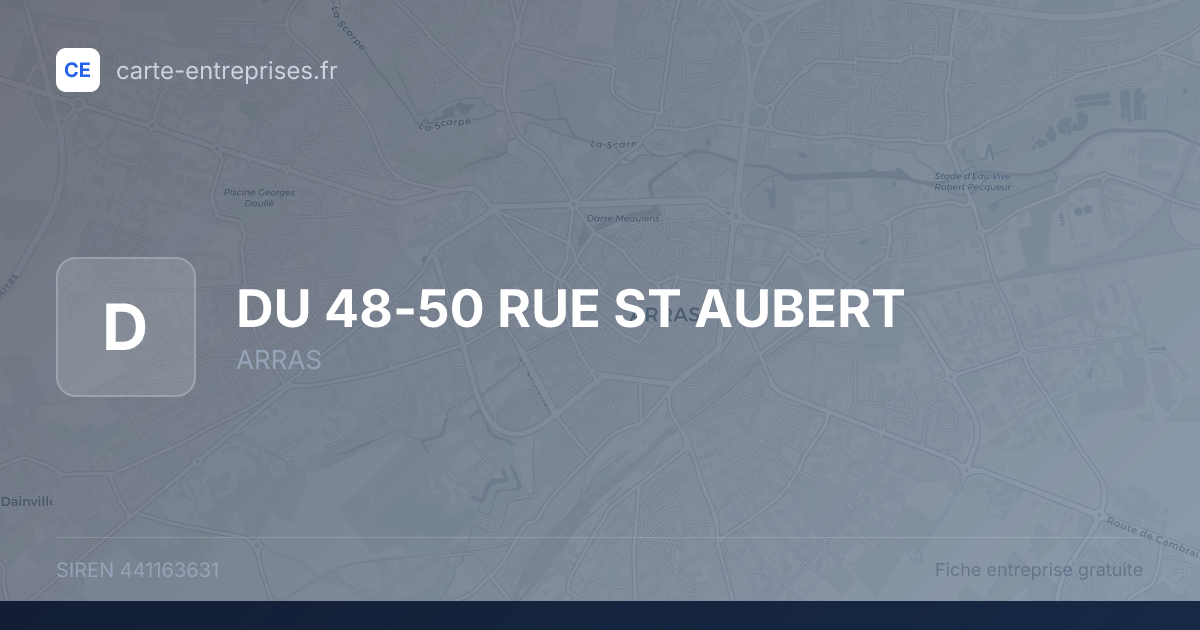 DU 48-50 RUE ST AUBERT — 441163631 — fiche entreprise