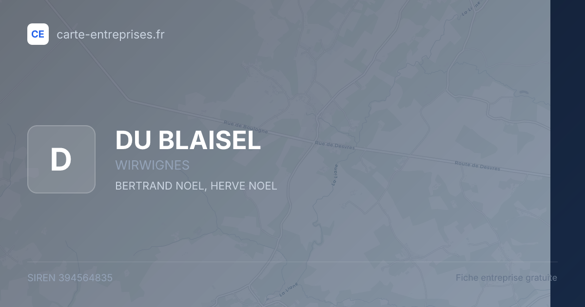 DU BLAISEL — 394564835 — fiche entreprise