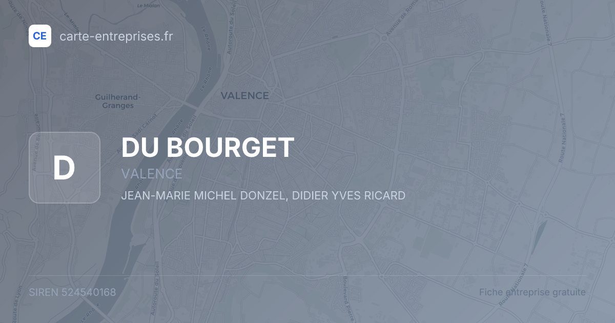 DU BOURGET — 524540168 — fiche entreprise