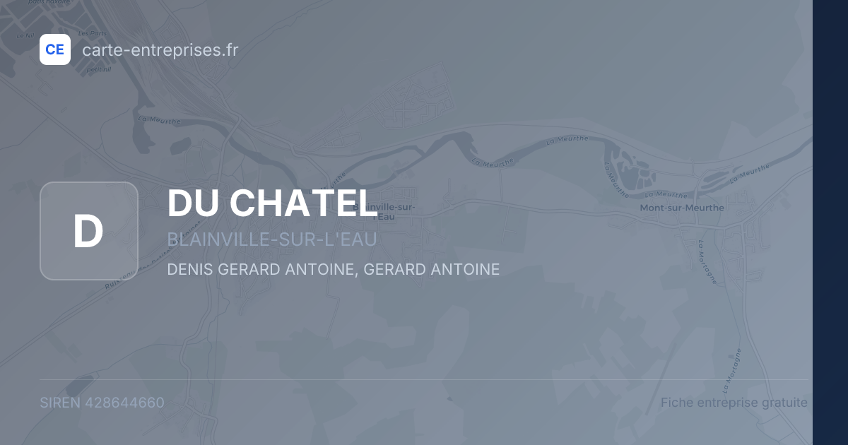 DU CHATEL — 428644660 — fiche entreprise