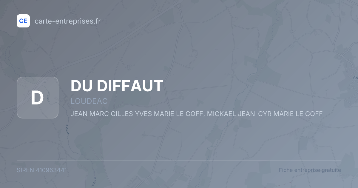DU DIFFAUT — 410963441 — fiche entreprise