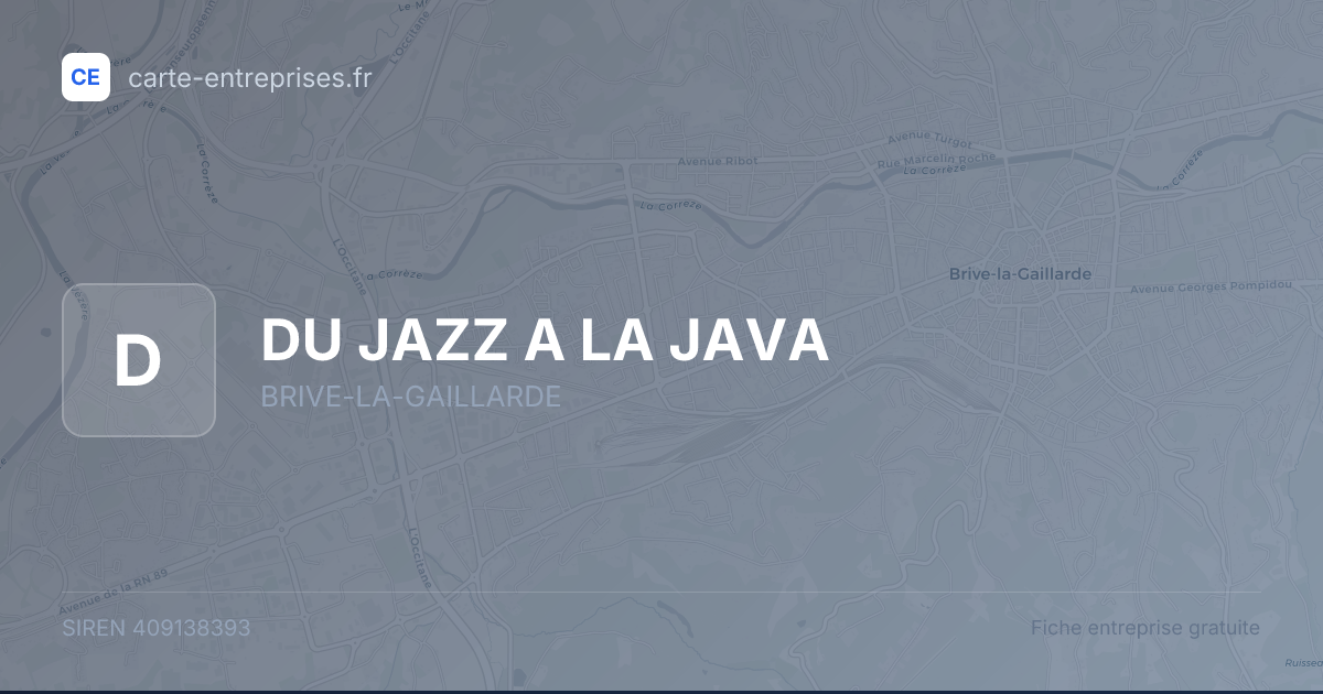 DU JAZZ A LA JAVA — 409138393 — fiche entreprise