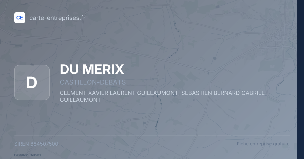 DU MERIX — 884507500 — fiche entreprise