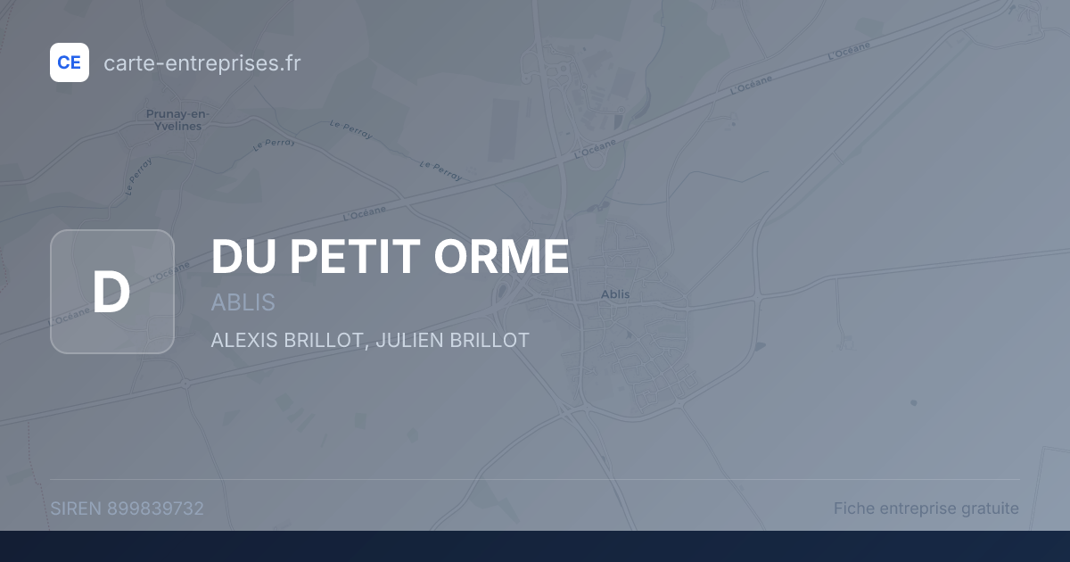 DU PETIT ORME — 899839732 — fiche entreprise