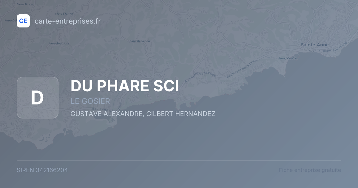 DU PHARE SCI — 342166204 — fiche entreprise